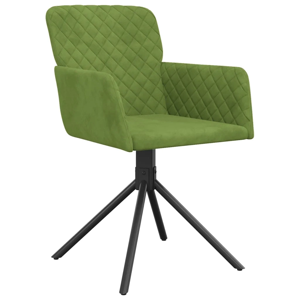 Sedie da Pranzo Girevoli 2 pz Verde Chiaro in Velluto cod mxl 7891