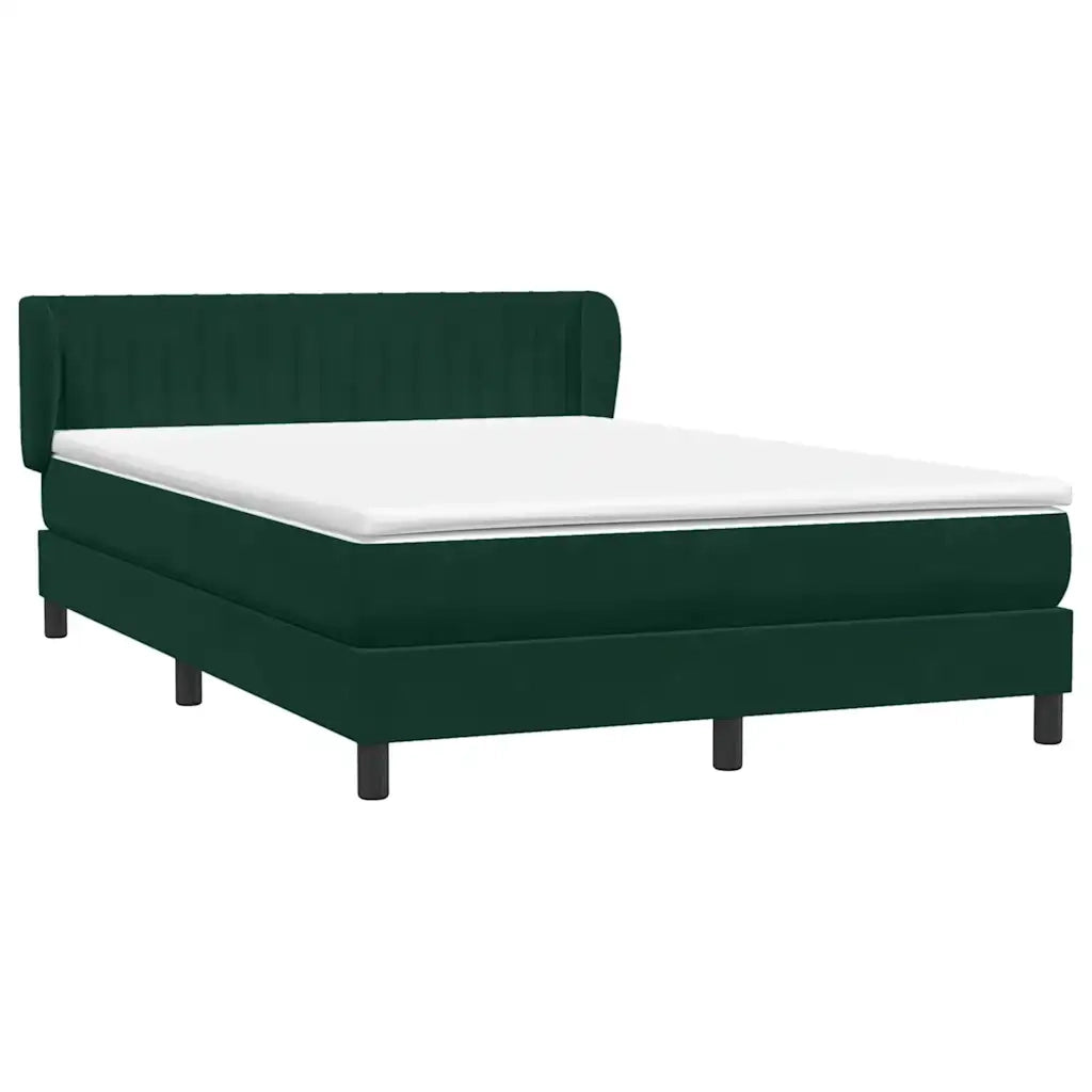 Giroletto a Molle con Materasso Verde Scuro 160x220 cm Velluto 3317742