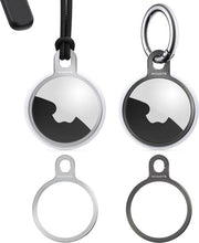 Custodia Chiave per AirTag 2 in 1 - 1 hanger chiavi 1 cinturino - Imbottitura semplice per AirTags Finder di Chiavi