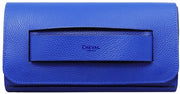 Clutch Firenze, pelle autentica, realizzato in Italia, blu