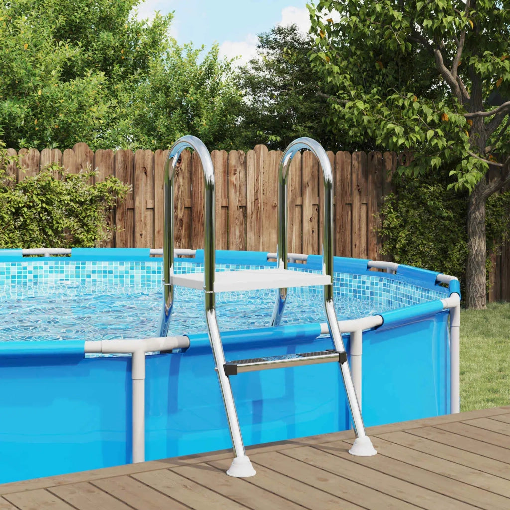 Scala per piscina parzialmente interrata 222 x 128 cm 5-Gradino 42032427