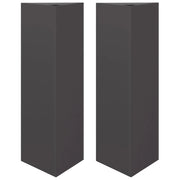 Fioriera rialzata fioriere fioriere giardino terrazze set di 2 triangolari 30 x 26 x 75 cm acciaio nero 02_0039094
