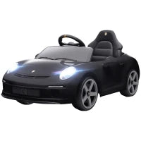 Macchina per Bambini 3-5 Anni con Licenza Ufficiale RUF GT, Telecomando, Cintura di Sicurezza e Musica, Nero