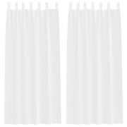 Tenda in Velo con tende 2 pz Bianco 260 x 140 cm Poliestere