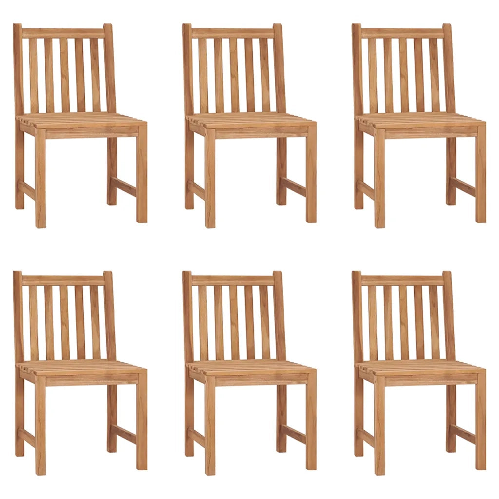 Sedie da Giardino 6 pz con Cuscini in Legno Massello di Teak cod mxl 8374