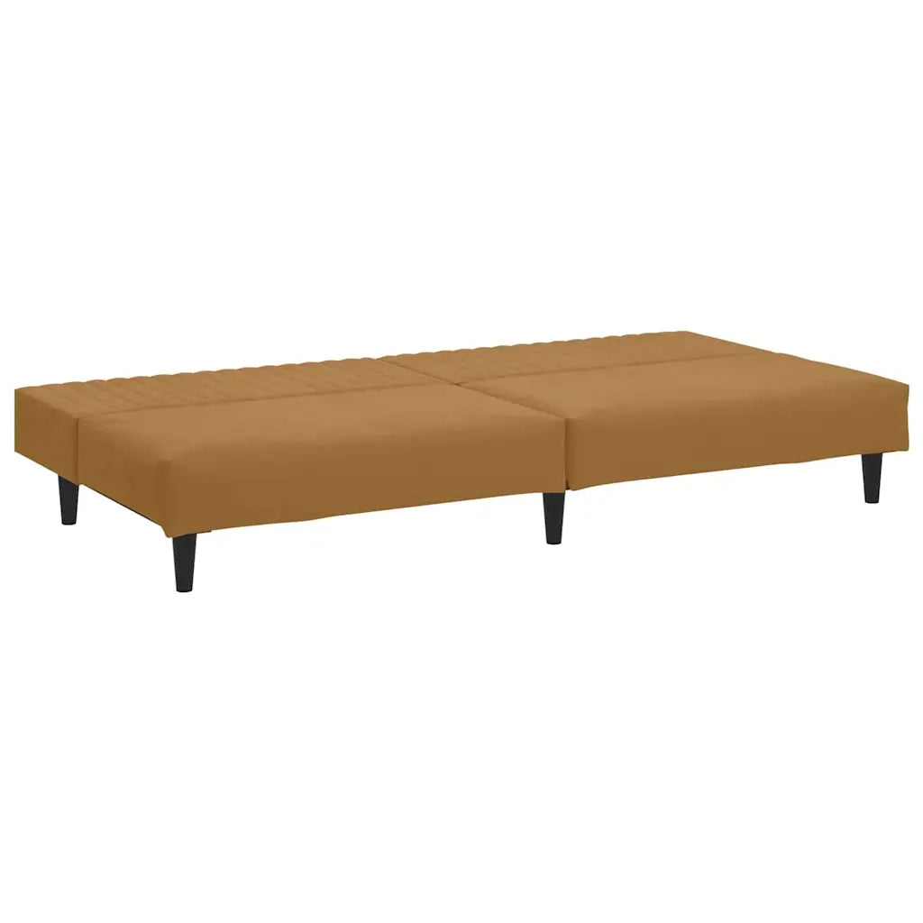 Divano Letto a 2 Posti-Sofa Letto 2 Posti-Daybed Marrone in Velluto 579608