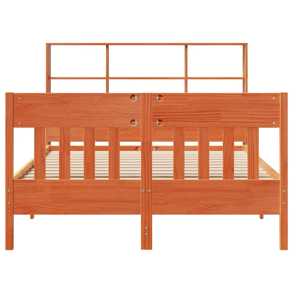 Giroletto senza Materasso Marrone Cera 160x200 cm Legno di Pino 3323217
