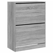 Scarpiera | Mobile per scarpe 2 Cassetti Ribaltabili Grigio Sonoma 80x42x108 cm