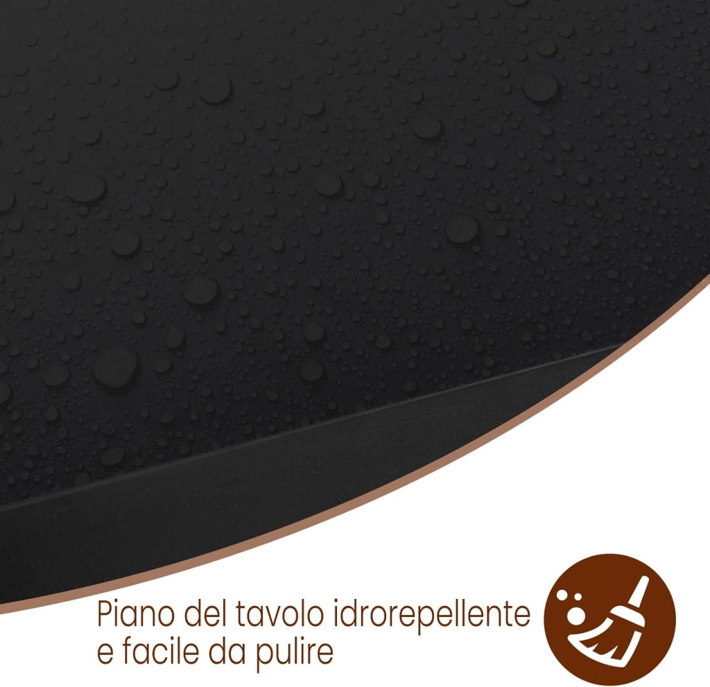 Tavolo da Bar Rettangolare Alto Tavolino Bancone per Cucina in Metallo Legno 120x40x100 cm