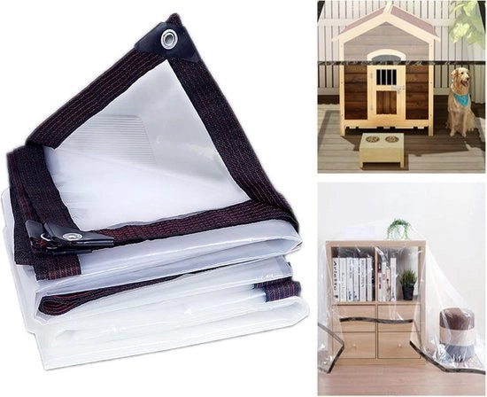 Dekzeil trasparente impermeabile / copertura trasparente per esterno, serra, inverno, tenda di protezione da 2M x 3M