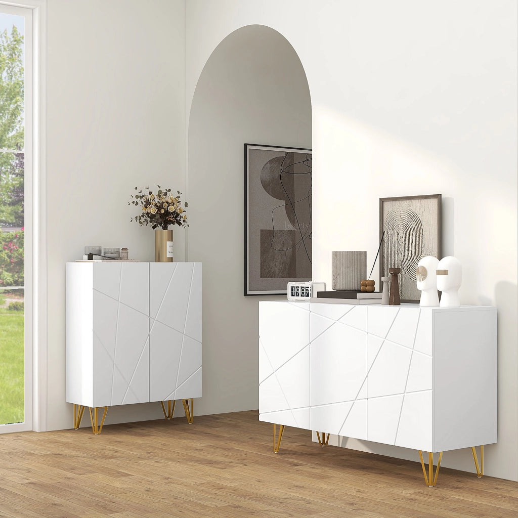 Credenza Bianca con Ante ¨C Zephmum ¨C 120x40x75 cm