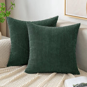 Copricuscino corduroy 45 x 45 cm copricuscini per divano copricuscino per sedia copricuscino decorativo morbido per divano soggiorno camera da letto set di 2 verde scuro