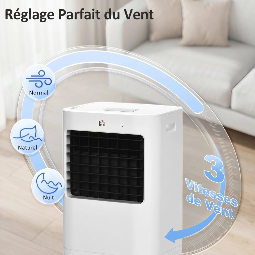 Raffrescatore d'aria portatile 3 in 1 ¨C zephmum ¨C oscillante, telecomando, 3 velocit¨¤, timer 8h, bianco