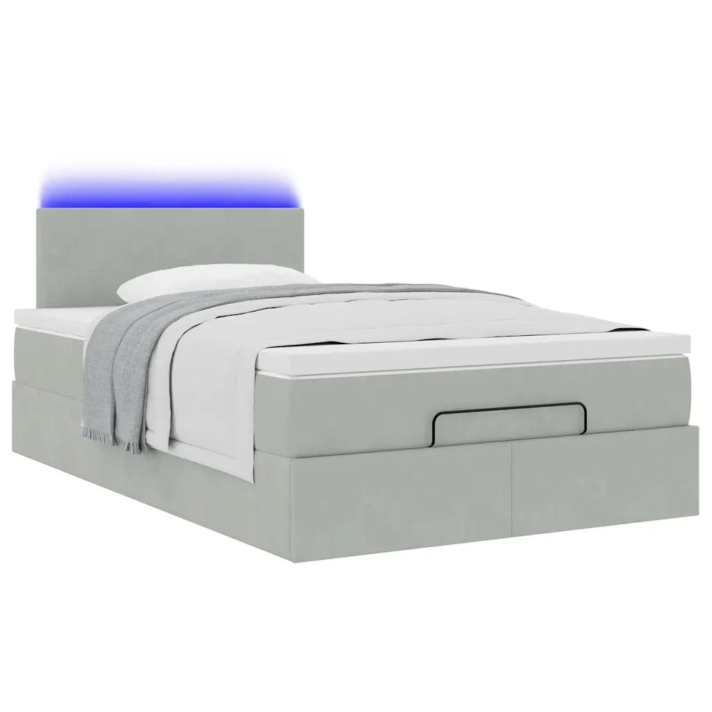 Struttura Letto Pouf con Materasso 120x200 cm Velluto 3312542
