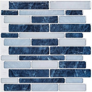 Tegeli per pavimento autoadesivi da cucina e bagno, 30 x 30 cm, pavimento autoadesivo 3D, tegeli autoadesivi per bagno, azzurro scuro