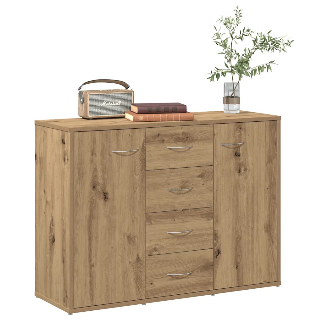 Credenza Rovere Artigianale 88x30x64 cm in Legno Multistrato