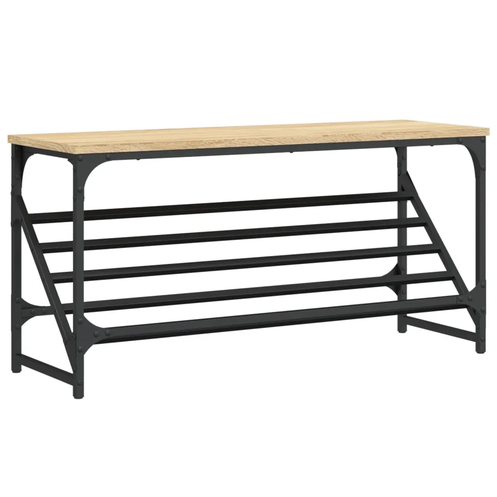 Scarpiera-Scaffale per scarpe Rovere Sonoma 90x30x45 cm in Legno Multistrato