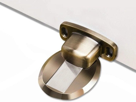 Stoppera porta senza forare - stoppera porta in acciaio inossidabile per pavimento - sospensione porta finitura bronzo