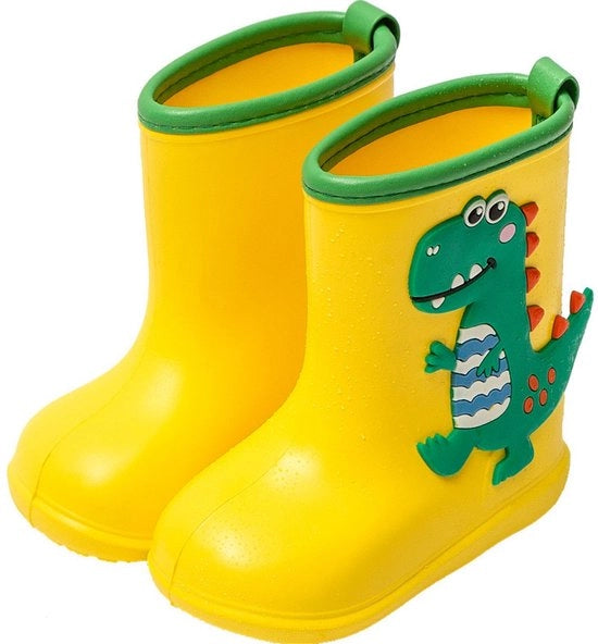 Reggisegni animali per bambini con impronta acquatica e antiscivolo - scarpe da pioggia per bambini con impronta dino - scarpe da pioggia acquatica e impermeabile - facile da indossare e leggera - misura 16