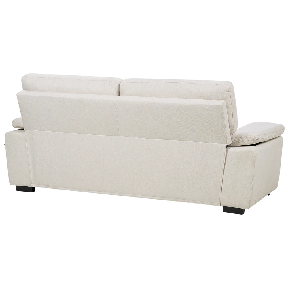 Set di divani in tessuto beige chiaro 3 + 2 posti imbottiti per il soggiorno