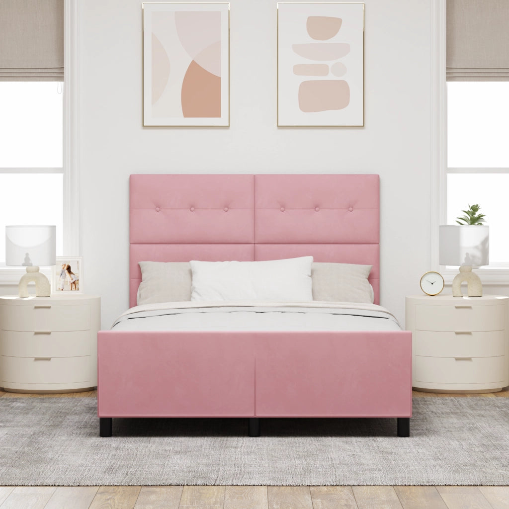 Struttura del letto  Rosa 140x200 cm Velluto