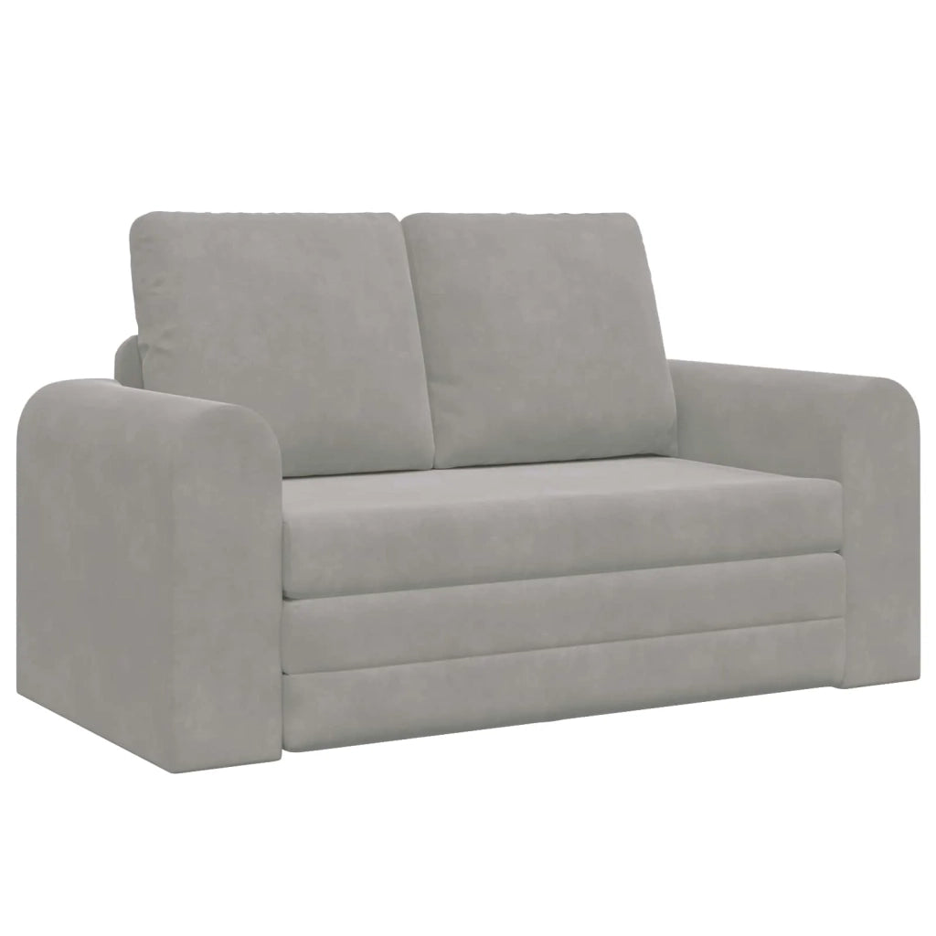 Divano letto Grigio chiaro 148 x 71 x 83 cm Velluto 4106684