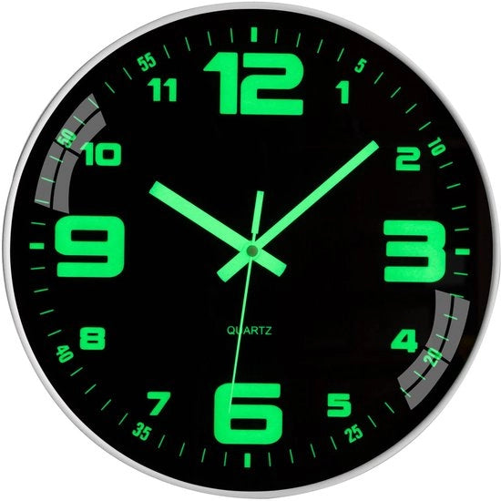 Orologio da Parete con Numeri Grandi Orologio Silenzioso senza Suono Ticking Orologio con Batterie Orologio da Muro per Cucina Camera da Letto Salotto Ufficio 12 pollici