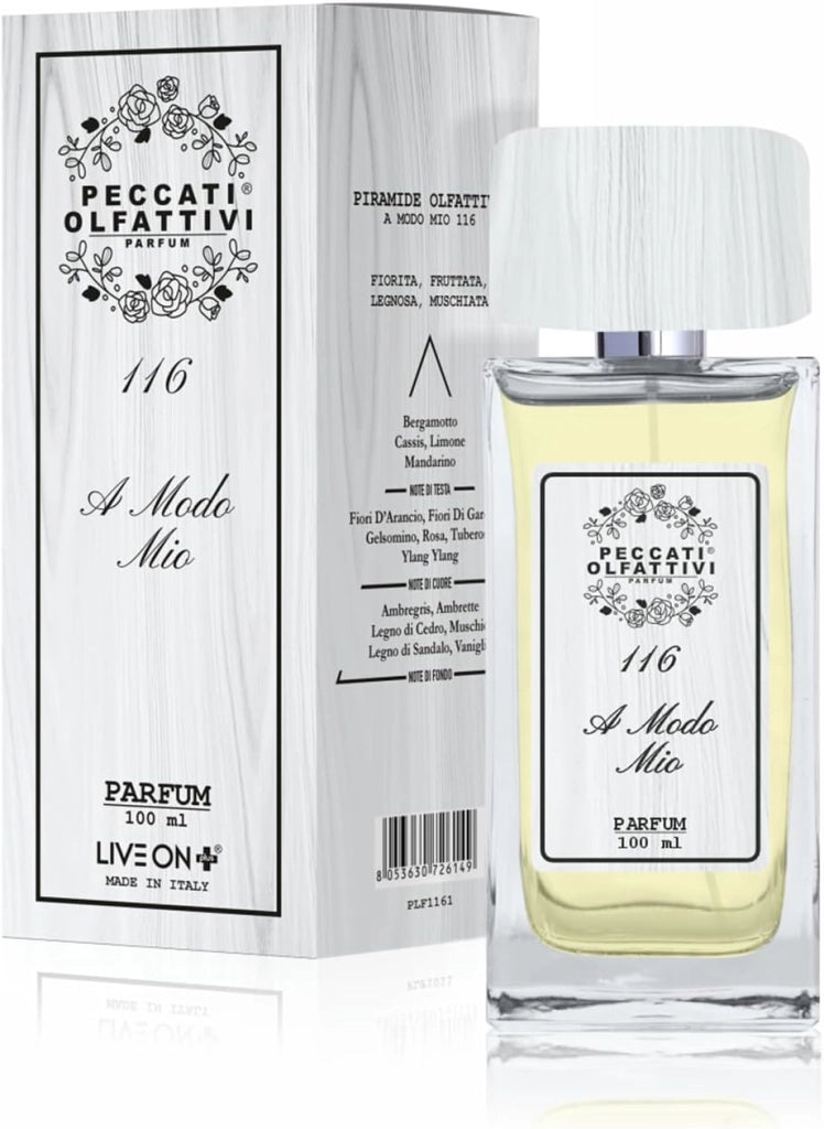Peccati Olfattivi N.116 Profumo Donna Equivalente My Way – Dupe Femminile 100 ml Parfum 30% Essenza Pura, Fragranza Intensa e Persistente