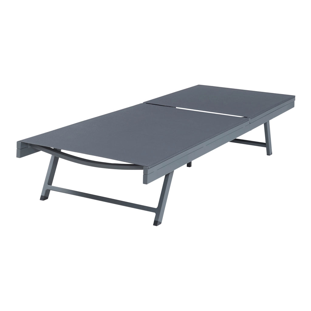 Set Baragiano di Tavolino e 2 Lettini Prendisole - Antracite/Grigio casa.pro