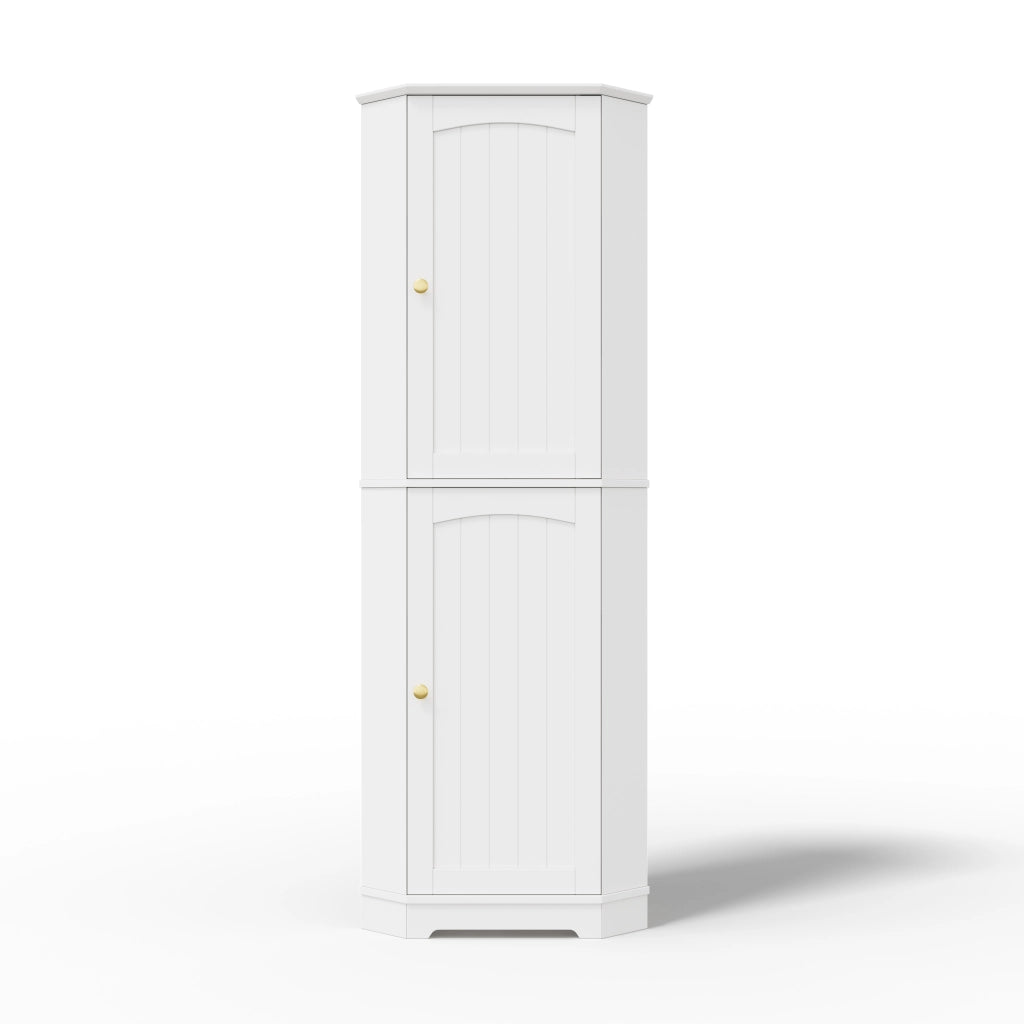 Mobile angolare con 2 ante e ripiani regolabili; salvaspazio per cucina; soggiorno o sala da pranzo; 42×42×166 cm