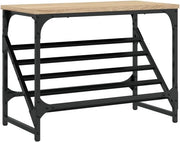 Raccoglitore per scarpe per in garage 60x30x45 cm in legno di quercia
