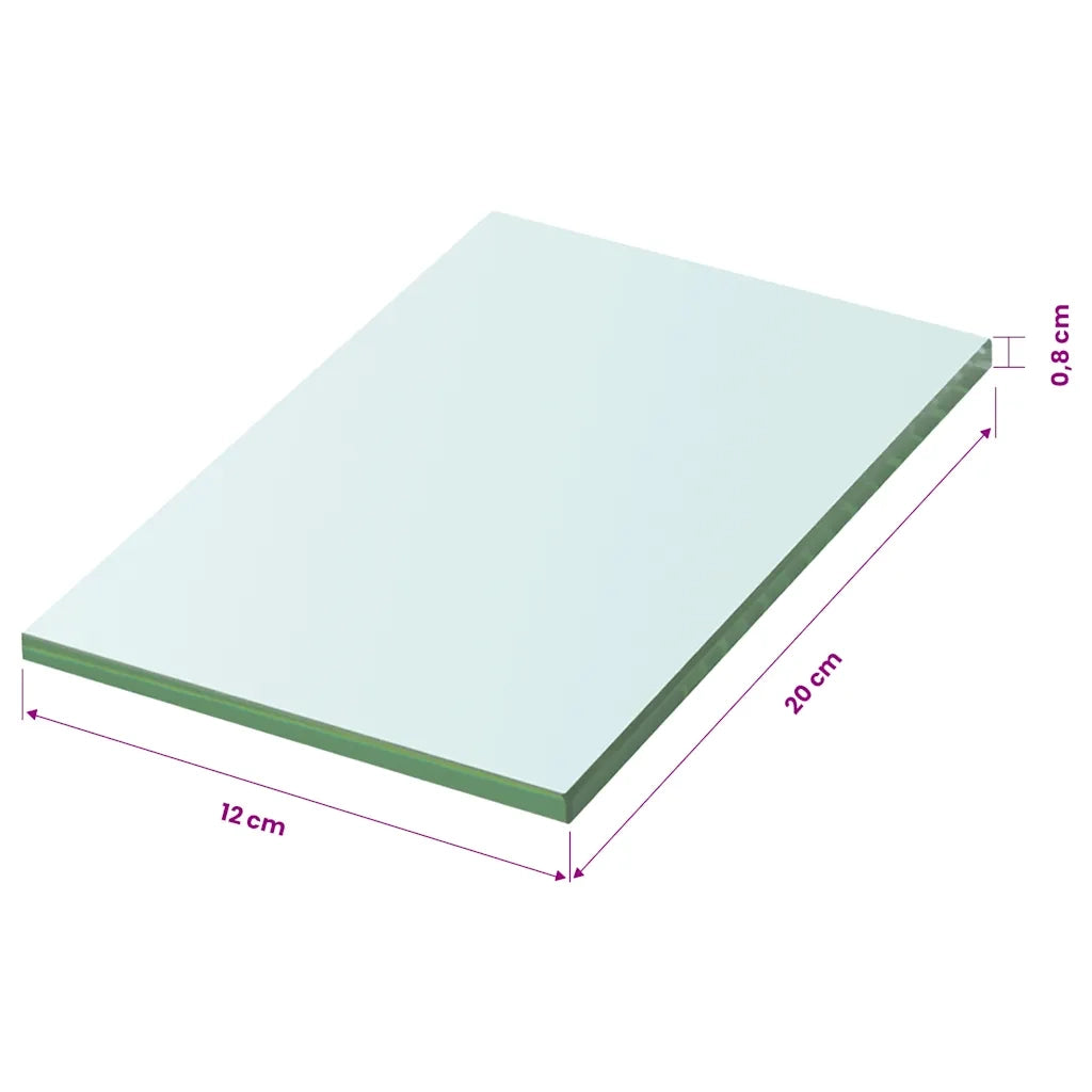 Mensola | Ripiano | Scaffale in Vetro Trasparente 20x12 cm