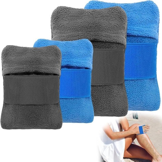 Set 4 in 1 per rimozione sabbia, sabbia, adatto per il mare, sacchetto sabbia, sacchetto polvere, spazzola sabbia, sacchetto sabbia amichevole per la pelle, adatto per adulti e bambini, essenziale per le vacanze e il campeggio