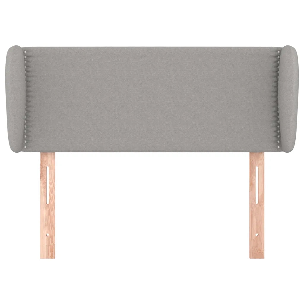 Testiera ad Orecchio Grigio Chiaro 103x23x78/88 cm in Tessuto