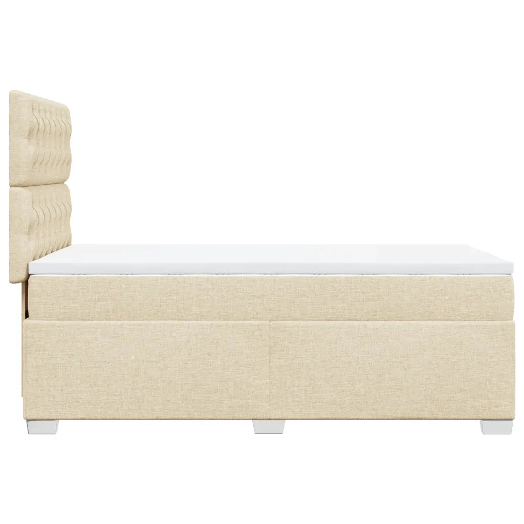 Giroletto a Molle con Materasso Crema 80x200 cm inTessuto 3290327