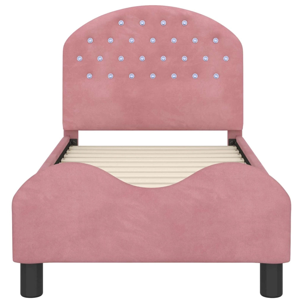 Struttura letto per bambini con testata Rosa 70 x 140 cm