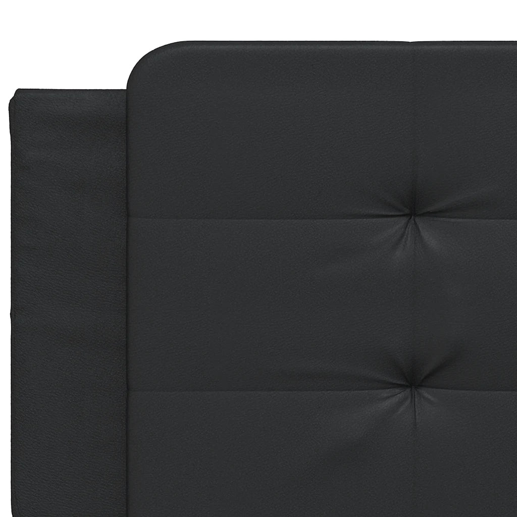 Letto matrimoniale | Letto per adulti | Giroletto senza Materasso Zadar Nero 160x200 cm in Similpelle