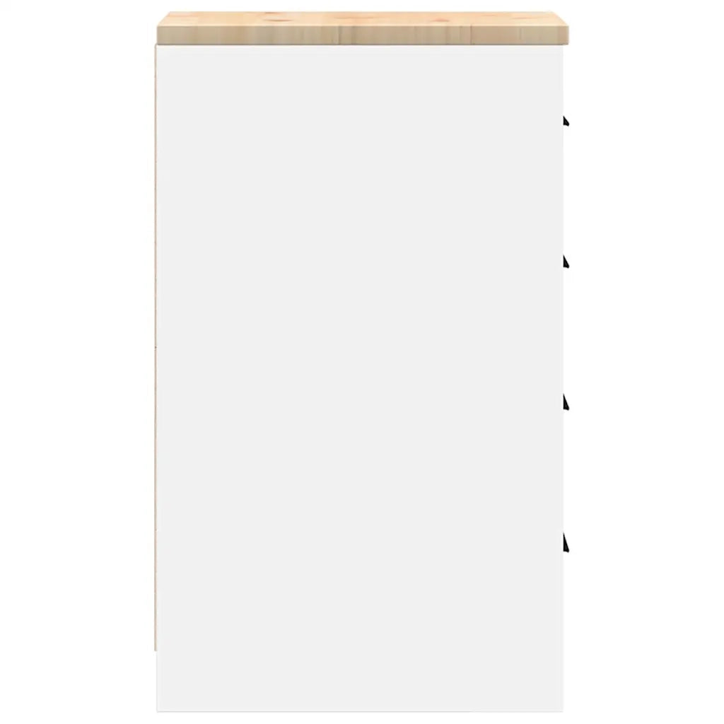 Armadietto da Garage Bianco 30x51x85 cm Legno Massello di Pino CFW6796223