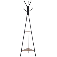 Appendiabiti da Terra con 2 Ripiani 32,5x45,5x182 cm  Pin