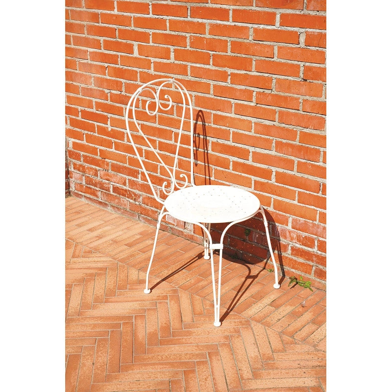 Set di 2 Sedie Sirmione MOIA impilabili in ferro avorio