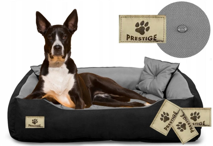 AIO FACTORY 100x75 cm PRESTIGE Letto per cani impermeabile grigio