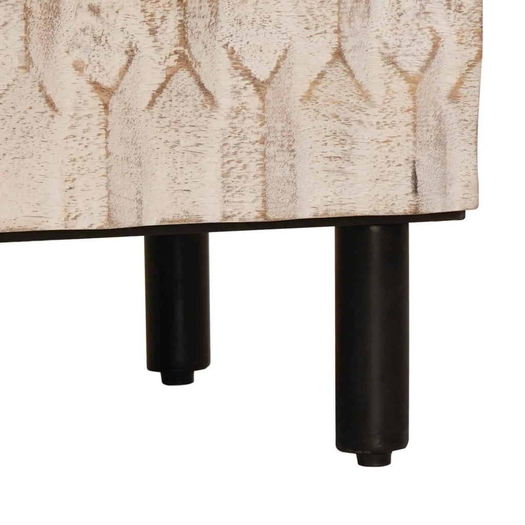 Credenza-Buffet-Armadio da cucina Finitura Bianco Lavato 60 x 33,5 x 75 cm 513049