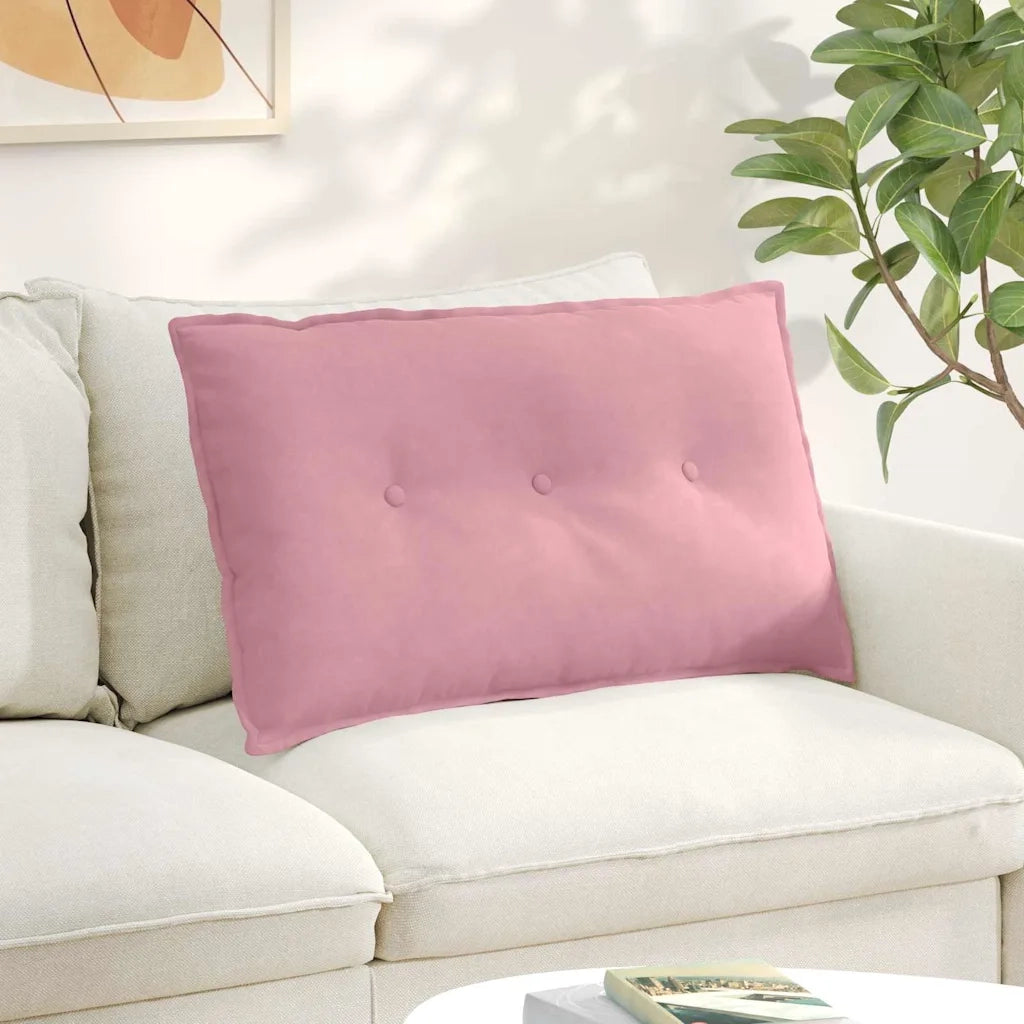 Cuscino per Schiena Rosa 80 x 50 cm Tessuto in Cords 42014722