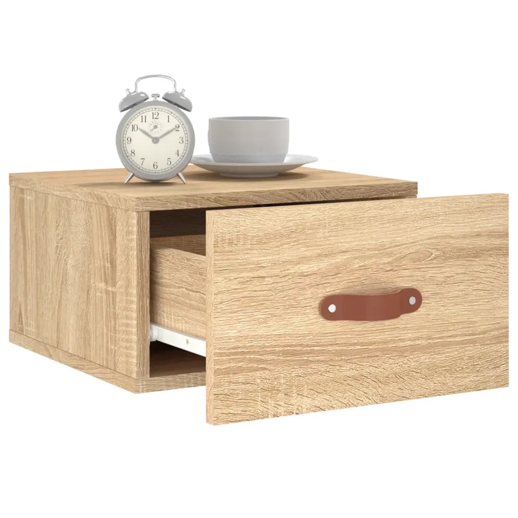 Comodino a Muro Rovere Sonoma 35x35x20 cm 829778