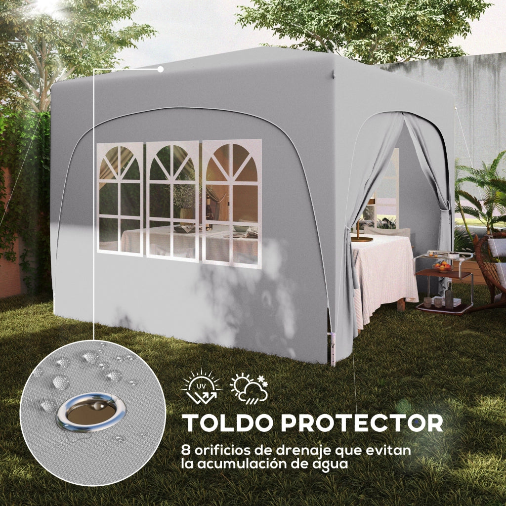 Tenda da Giardino ¨C Minimal ¨C Grigio 300x300x200 cm