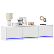 Mobile TV | Armadietto TV | Mobile Porta TV con led Bianco 165 x 34 x 40 cm Legno multistrato
