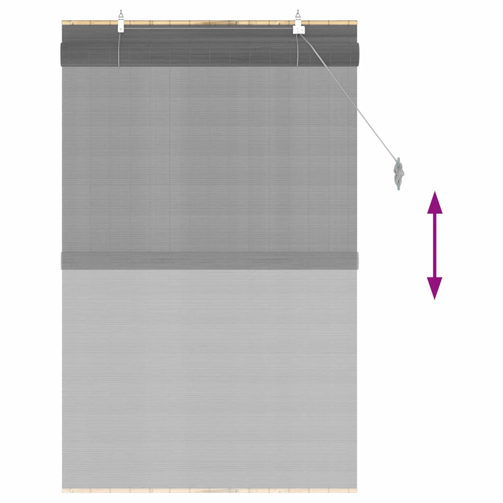 Tenda a rullo Grigio 90 x 160 cm Bambù 42039722