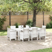Set da Pranzo per Giardino 9 pcs Bianco Polipropilene 3378583