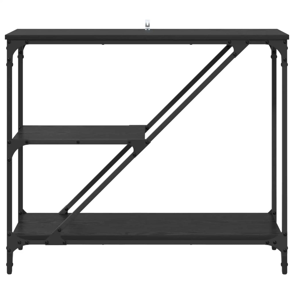 Table console Chêne noir 88,5 x 30 x 75 cm Bois d'ingénierie