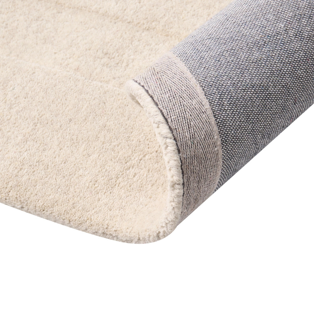 Tappeto in lana forma rettangolare, tuftato a mano 200 x 300 cm bianco sporco design elegante